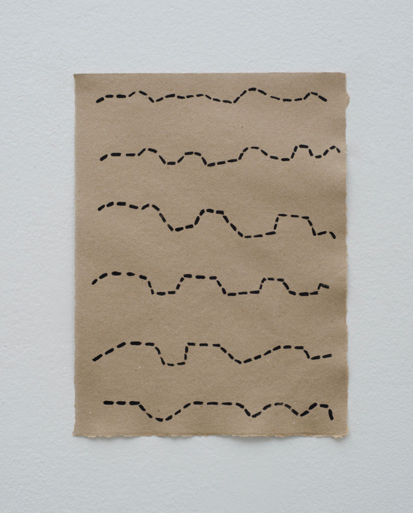 Donde yo vivo en mi selva y en el río Orinoco también viven todos estos animales | 2018 | Acrílico sobre papel de bagazo de caña de azúcar | 28 x 21 cm