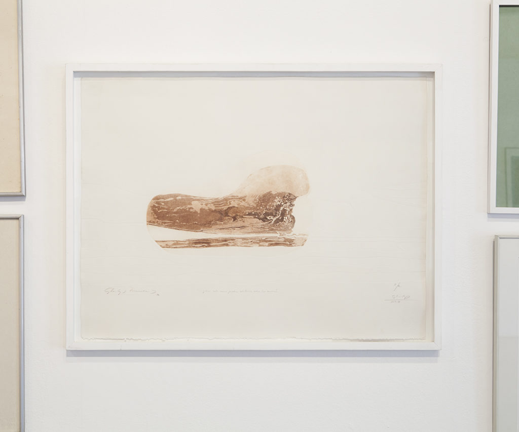 Gladys Meneses | “... y era solo una piedra solitaria sobre la arena” | 1978 | Intaglio, aguafuerte y aguatinta sobre papel | 79.5 x 60 cm