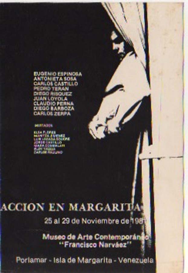 Museo de Arte Contemporáneo Francisco Narváez. (1981). Acción en Margarita. [Invitación]. Porlamar: Autor. 