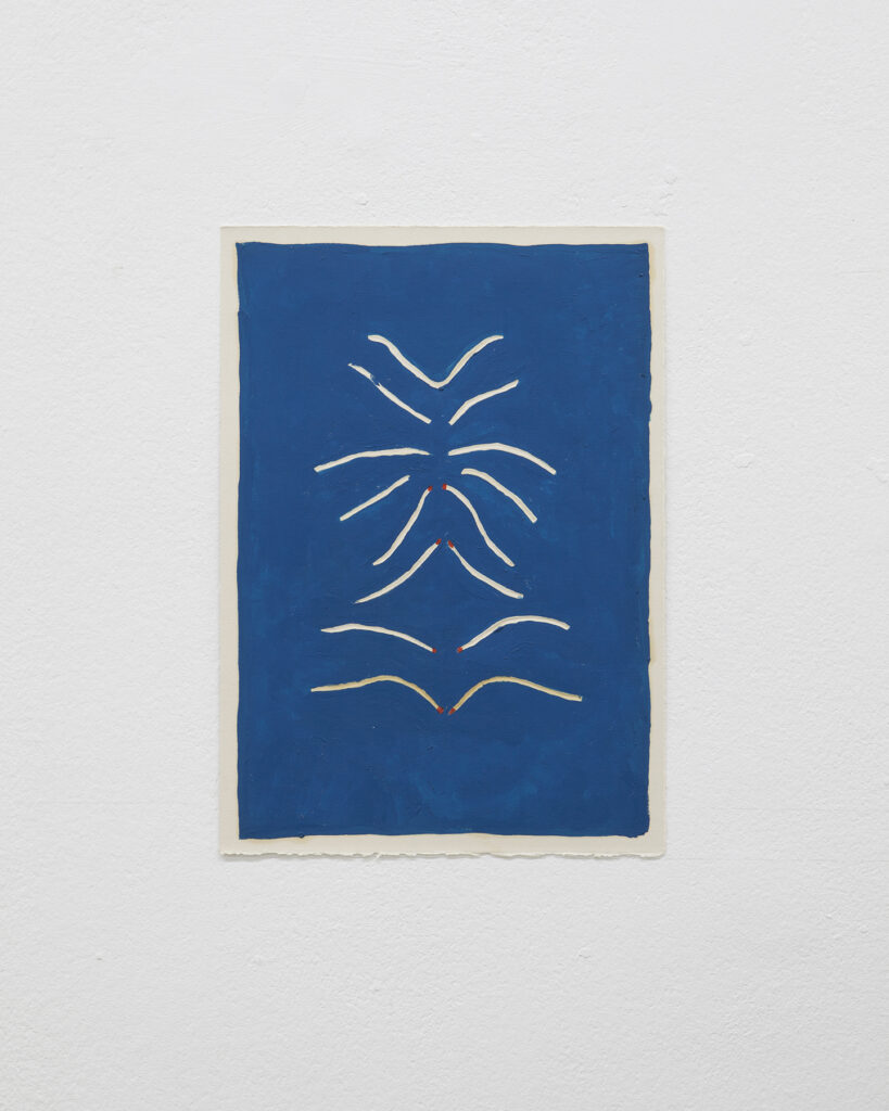 estudios del vuelo (azul) | óleo sobre papel | 35,4 x 25 cm | 2019