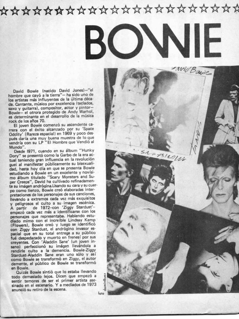 “Bowie”. En: Entendido, año 1, número 4, enero 1980-1981, p. 20