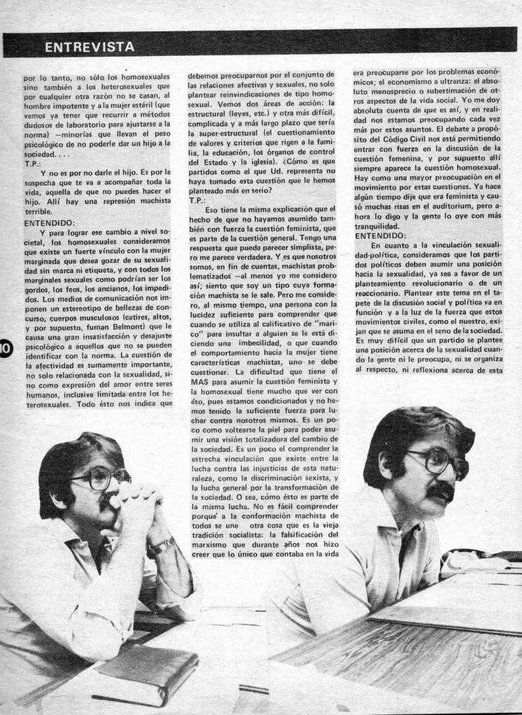 “Entrevista con Teodoro Petkoff”. En: Entendido, año 2, número 6, marzo-abril 1981, p. 8-12.