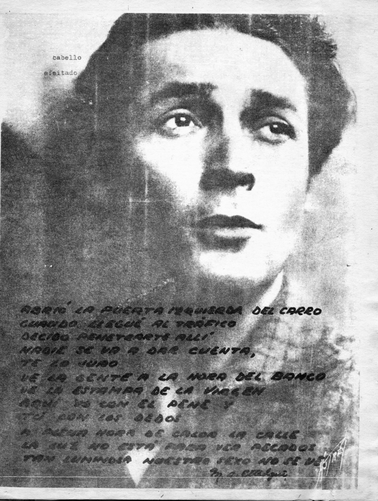 Marco Antonio Ettedgui. Poema (Sin título). En: Entendido, año 1, no. 3, Caracas, octubre 1980, p. 8
