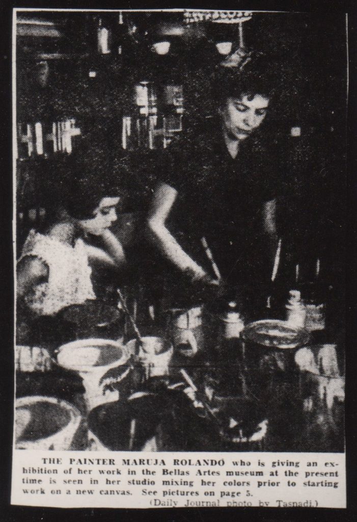 Sin título [“The painter Maruja Rolando…”]. En: The Daily Journal. Caracas, 29 de septiembre 1960.
