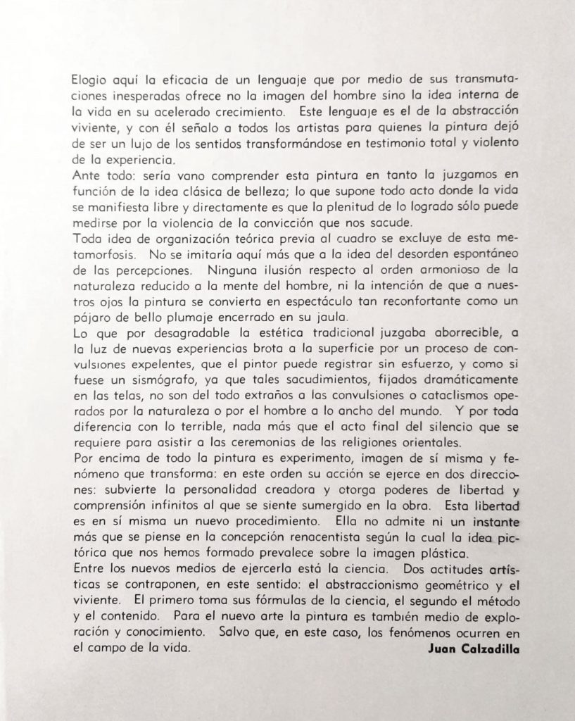 Maruja Rolando [catálogo de exposición]. Museo de Bellas Artes, Caracas, 1960, [p. 2]. Texto por Juan Calzadilla.