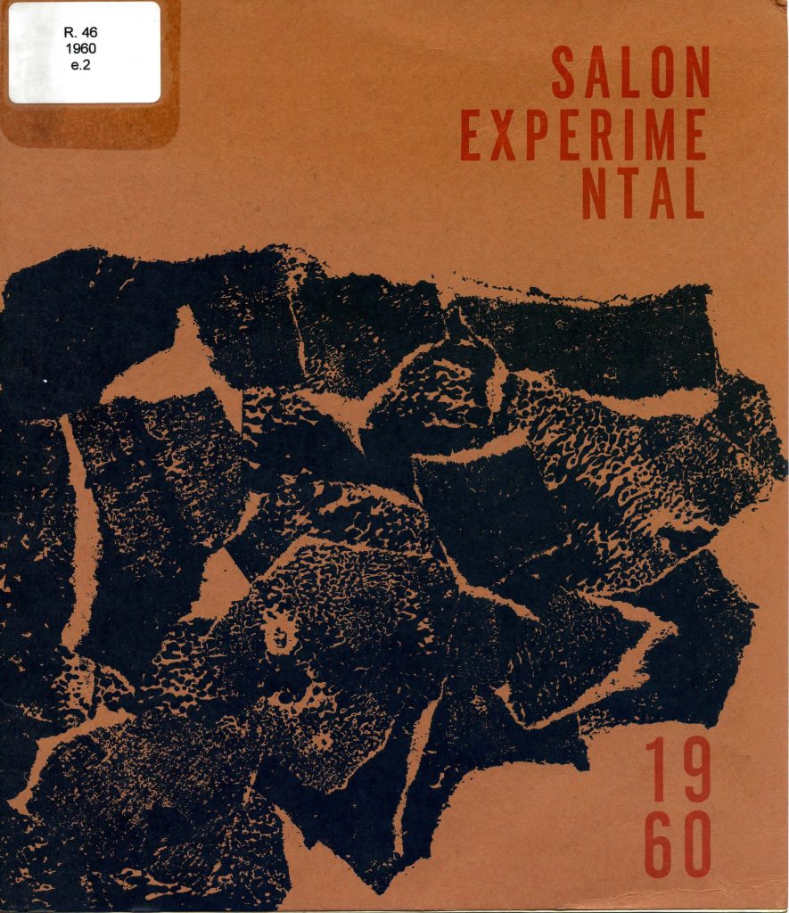 Salón experimental [catálogo de exposición], Sala de Exposiciones Fundación Eugenio Mendoza, Caracas, 1960, portada.